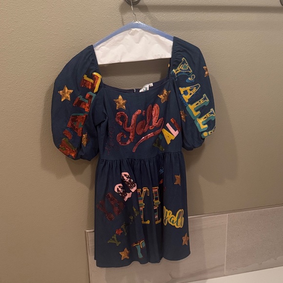 QUEEN OF SPARKLES Dresses & Skirts - Queen of Sparkles Y’all all Over Dress Size S